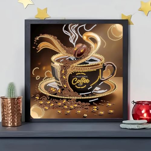 5D Special Shape Diamond Art Kits,Coffee Cup DIY Diamond Painting Kits - color: SH133