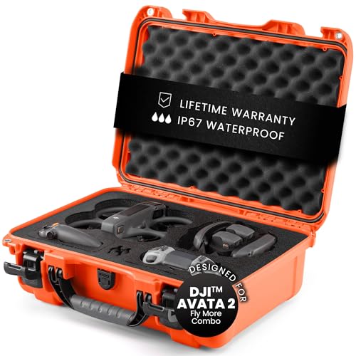 Nanuk 925 Waterproof Hard Case with Foam Insert for DJI Avata 2 Fly More Combo - Orange - color: Orange