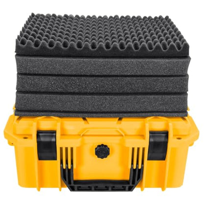 Eylar 18" Intact Series Hard Camera Case, Lightweight and Durable Stacker Design with Foam (Yellow) - color: Yellow