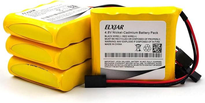 (4-Pack) 4.8V 800mAh Ni-Cd Receiver Battery for Hitec Futaba JR - color: (4-Pack) 4.8V 800mAh AA