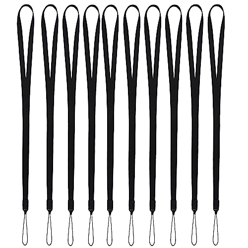 YOUOWO 10Pcs Neck Lanyards Black Long (10 Black - Combination 1) - color: 10 Black - Combination 1