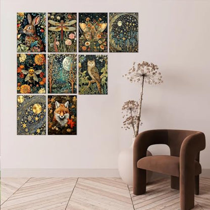 9 Pack Cute Animal Paint by Numbers Kit for Adults Beginner (Without Frame) - color: YH05011