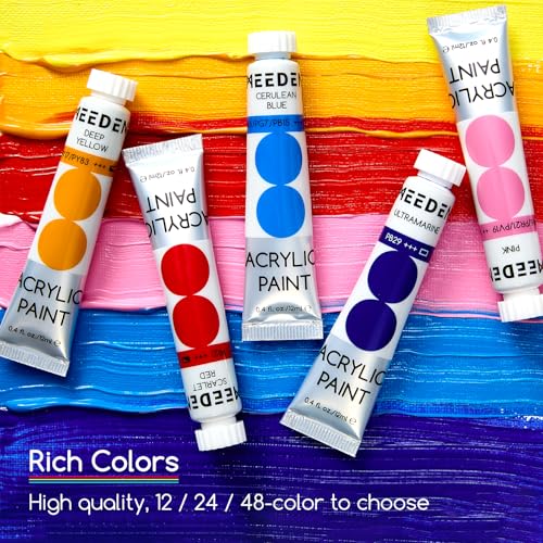 MEEDEN Beginners Acrylic Paint Set: 24 Colors 12ml/0.41 fl oz - color: 24 Colors