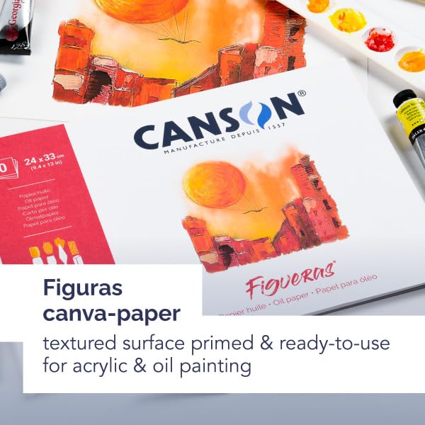 Canson Figueras Canvas Paper Pad, White, 18x24 in - size: 18" x 24"