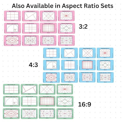 Complete Directors Viewfinder Set, 12 Layouts, 36 Cards - size: Set - Full