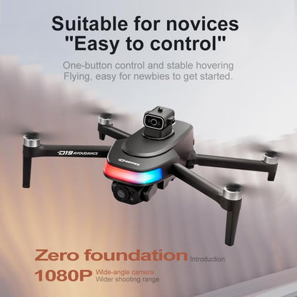 Drone with UHD Camera for Adults, FPV Drone with Screen on Controller, Brushless Motor, Obstacle Avoidance One Key Start/Return, 3 Speed Modes Optical Flow Foldable RC Quadcopter, Aerial Photography Drones with LED Lights Gifts for Beginners Adults