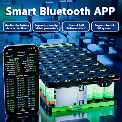JKBMS JK-B1A8S10P-HC 4S-8S 100A Smart BMS with 1A Active Balance - size: JK-B1A8S10P-HC