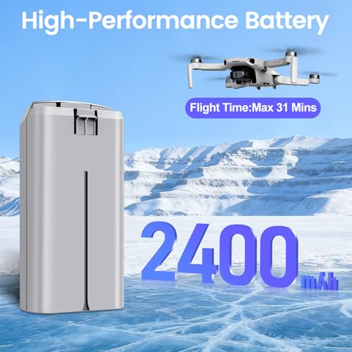 Mini 2(1-Pack) High Capacity Intelligent Flight Battery Rechargeable 2400mAh 7.7V for 31 Mins Max Flight,Compatible with DJI Mini 2/2 SE/SE/4K - size: Battery*1