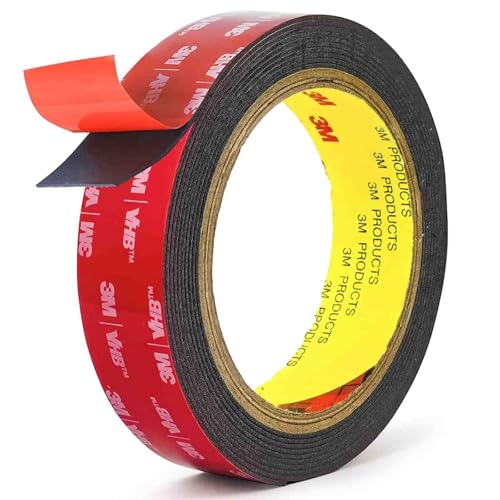 3M Double Sided Tape Heavy Duty Mounting Tape Strong Adhesive Strips, Picture Hanging Strips (1in X 10ft) - size: 1in x 9.85ft