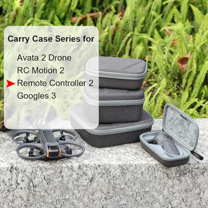 CAPART Portable Carry Case for DJI FPV Remote Controller 3 / 2, Hard Shell Storage Case Travel Bag Compatible with DJI Avata 2/1 Drone RC Controller (NOT for RC Motion 3)