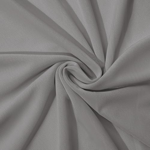 Horbaunal 4-Way Stretch Mesh Fabric by The Yard, Light Grey 2 Yard - color: Light Grey, size: 2 Yards