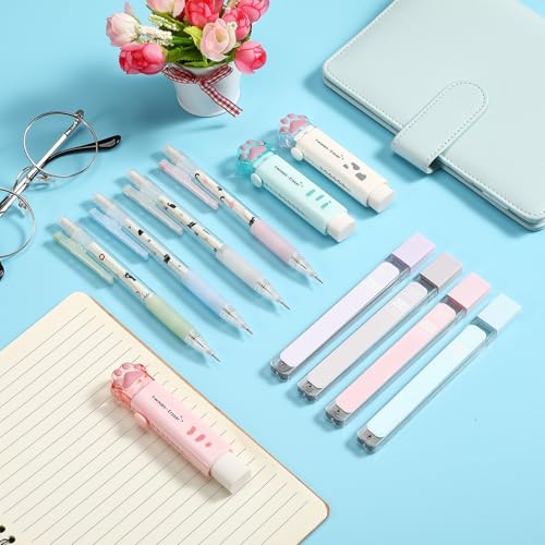 11 Pcs 11 Pcs Black Cat Mechanical Pencil Set 0.5 mm, Cat - style: Cat