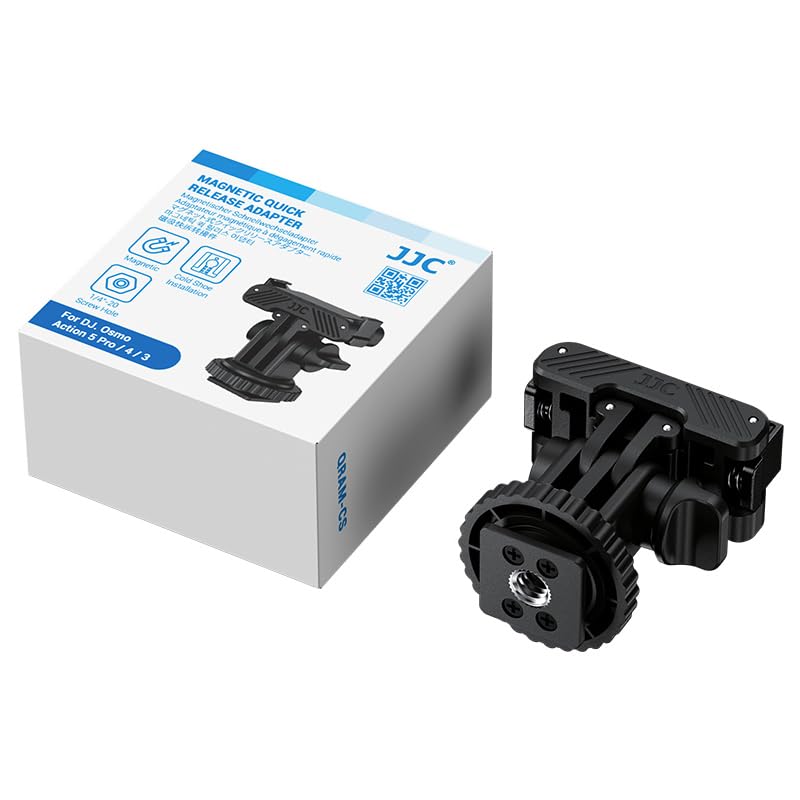 JJC Cold Shoe Mount Adapter for DJI Osmo Action 5 Pro 4 3,Stable Mounting - color: Hot Shoe/Cold Shoe Adapter