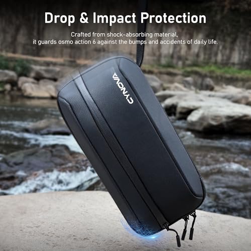 CYNOVA Carrying Case for DJI Osmo Action 6, PU Protective Storage Bag