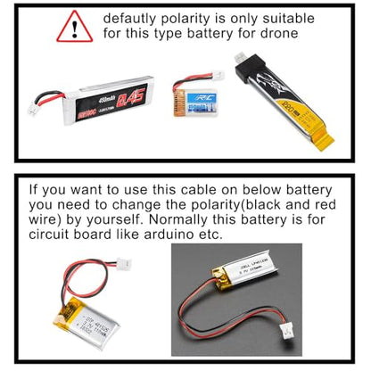 10pcs Upgraded Tiny Whoop JST-PH 2.0 Male and Female Connector Cable for Battery JJRC H36 H67 Blade Inductrix E010 E013