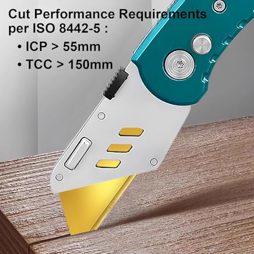 Vickay 60 Pack Box Cutter Blades, SK2 Utility Knife Blades, Razor Blades - color: Gold, size: 60 Pack