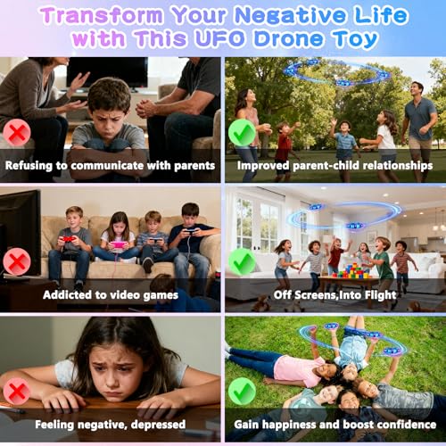 Vantexi Drone for Kids, 2026 Upgrade Flying Toys with LED Blue