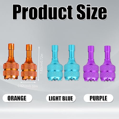 6pcs Drone Controller Sticks, Mini Drone Controller Thumb Sticks Drone Joystick Replacement Compatible with DJI Mini 3 Pro DJI RC Smart Controller Accessories(Light Blue Purple Orange) - color: Light Blue,purple,orange
