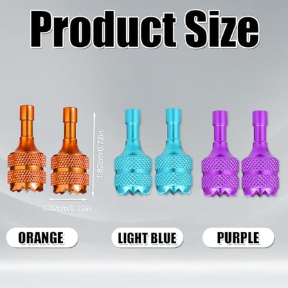 6pcs Drone Controller Sticks, Mini Drone Controller Thumb Sticks Drone Joystick Replacement Compatible with DJI Mini 3 Pro DJI RC Smart Controller Accessories(Light Blue Purple Orange) - color: Light Blue,purple,orange