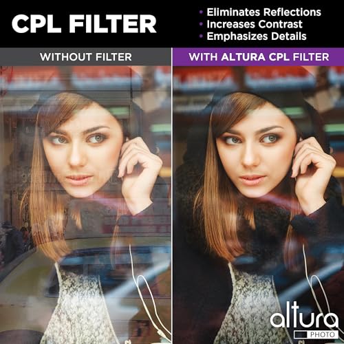 Altura Photo 52mm Camera Lens Filter Kit, UV, Polarizing & ND with Case - size: 52MM