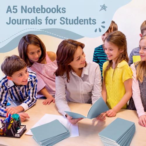 Mimorou 100 Pcs A5 Journals Notebooks Bulk,Lake Blue,Lined - color: Lake Blue, style: Lined