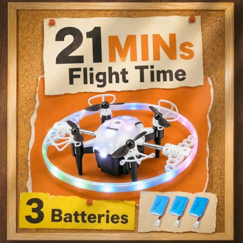 Veeniix Drone for Kids 360° RGB Rotation RC Quadcopter Altitude Hold - color: Multicolor