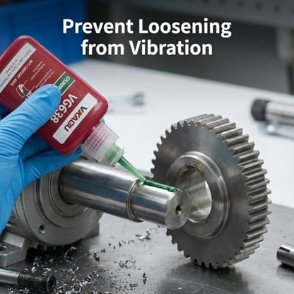 VG638 Retaining Compound (1.69 fl oz, 4 Pack), High Strength Bearing Mount & Cylindrical Adhesive - Industrial Bulk Supply for Workshops - Restores Worn Parts, Fast Cure, 0.01 in Gap Fill - size: VG638, style: 4 Pack