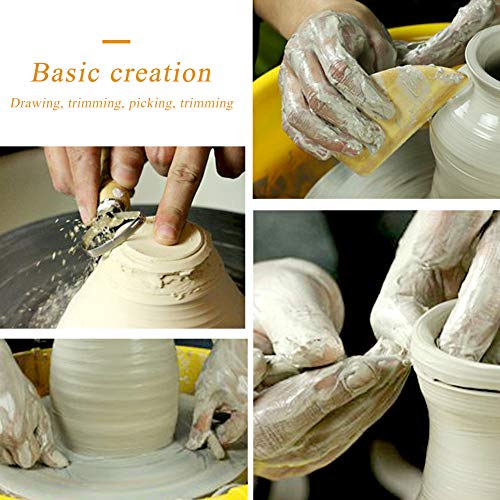 8 Pieces Pottery Tools, Clay Tools, Cay Sculpting Tool - color: Wood Color