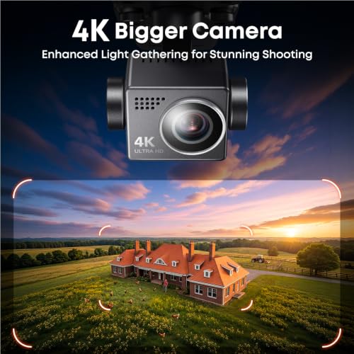 Bwine F7GB2 Pro Drones with Camera for Adults 4K UHD Aerial 3-Axis Gimbal - color: Dark Gray