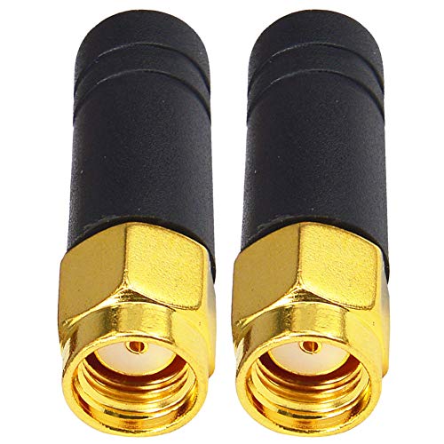 2.4GHz Mini WiFi Antenna,Bluetooth RP SMA Male Omni Thumb Antennas,2 Pack - size: RP SMA Male - Hole in center