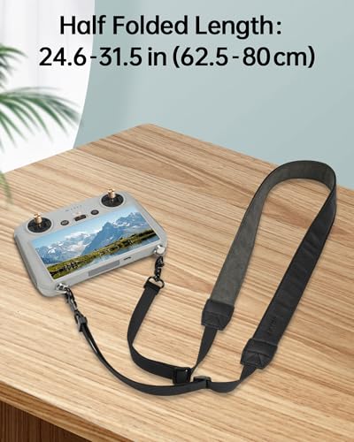 LKTOP Screen Protector+Lanyard for DJI 𝗥𝗖/𝗥𝗖𝟮 Remote Controller Accessories, HD Tempered Glass Film 50-63'' Adjustable Neck Strap for DJI Mini 4/3 Series, Mavic 3 Series, Air 3, Air 2S Drone