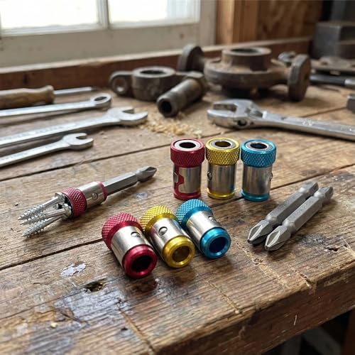 6 Pieces Magnetic Screw Ring With 2 Pieces Ph2 Screwdriver Bit Set,Magnetizer Screw Removable For 1/4 Inch/6.35mm Hex Screwdriver and Power Bits (MIX) - style: 6V2