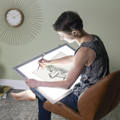 Artograph LightPad 950 LX Thin Dimmable 24x17 Inch Artist Light Box with UV Free LED Light for Tracing, Drawing, and Patterns, Silver - size: 24" x 17"