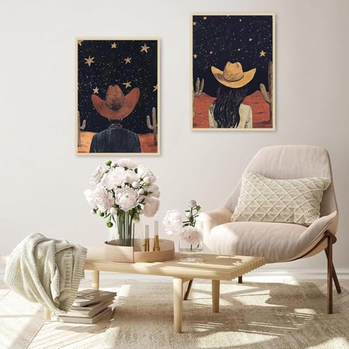 2Pack Cowboy Diamond Art Kits for Adults Diamond Painting Kit for Beginner - color: DP03415