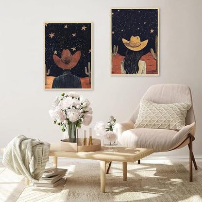 2Pack Cowboy Diamond Art Kits for Adults Diamond Painting Kit for Beginner - color: DP03415