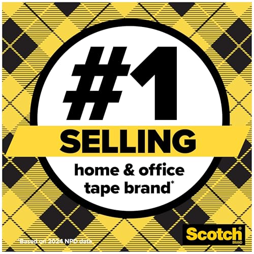 Scotch Double Sided Tape, 0.50 in. x 1296 in., 2 Tape Refill Rolls