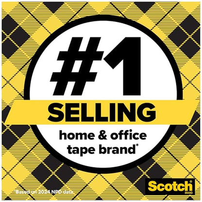 Scotch Double Sided Tape, 0.50 in. x 1296 in., 2 Tape Refill Rolls