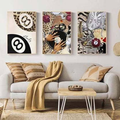 Mandun Leopard Paint by Numbers Kit for Adults, 3 Pack, 7.8x11.8 inch - color: 3 Pack Leopard