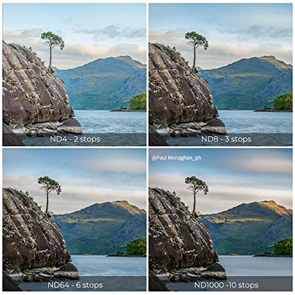 K&F CONCEPT 77mm Fixed ND4 ND8 ND64 ND1000 Lens Filters Kit - size: 77mm