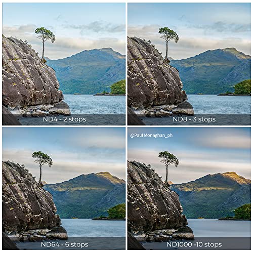 K&F CONCEPT 77mm Fixed ND4 ND8 ND64 ND1000 Lens Filters Kit - size: 77mm