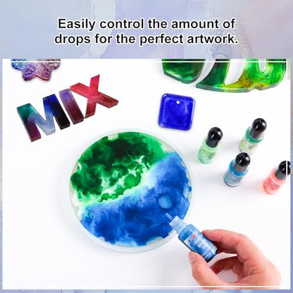 FansArriche Alcohol Inks for Resin, 64 Colors Alcohol Ink Set, 10 ml Each