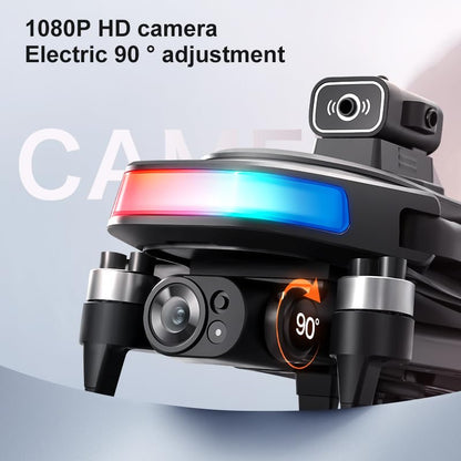 Drone with UHD Camera for Adults, FPV Drone with Screen on Controller, Brushless Motor, Obstacle Avoidance One Key Start/Return, 3 Speed Modes Optical Flow Foldable RC Quadcopter, Aerial Photography Drones with LED Lights Gifts for Beginners Adults