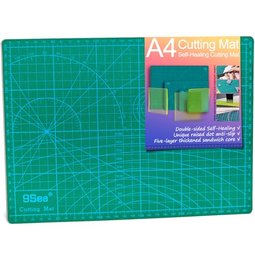 A4 Self Healing Cutting Mat, 12 x 8 in, Green - size: 11.8"L x 8.7"W