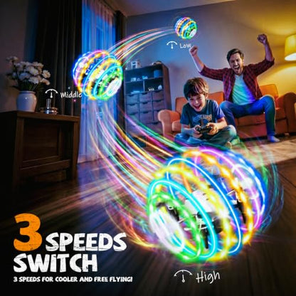Veeniix Drone for Kids 360° RGB Rotation RC Quadcopter Altitude Hold - color: Multicolor
