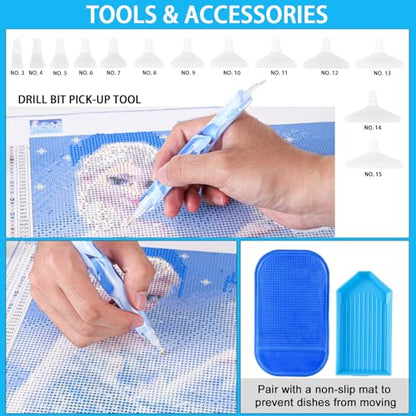 LYMUSUMI Diamond Art Storage Containers 240 Slots Diamond Painting Tools - color: Blue-240 Slots