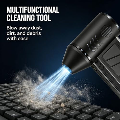 Compressed Air Duster, 130000 RPM Electric Air Duster, for Keyboard, Car