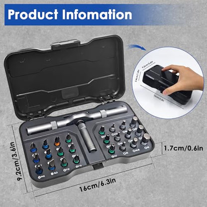 24 in 1 Magnetic Ratchet Screwdriver Set, Multi Precision Repair Tool Kits