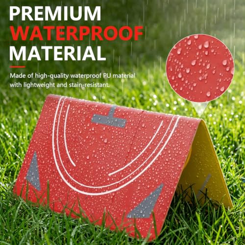 Night Reflective Drone Landing Pad, Foldable Quick-Fold Heavy-Duty Double-Sided Launch Pad (25 inch), Waterproof and Dirt-Resistant Portable, Drone Accessory - Yellow/Red - color: Yellow/Red-25inch