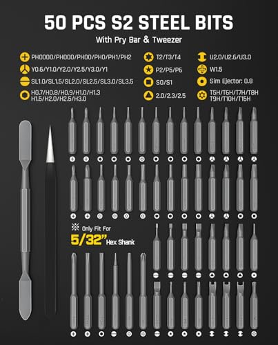 Fanttik E2 Ultra 3.7V Mini Electric Screwdriver and S1 NEX Studio Electric Screwdriver Tool Kit