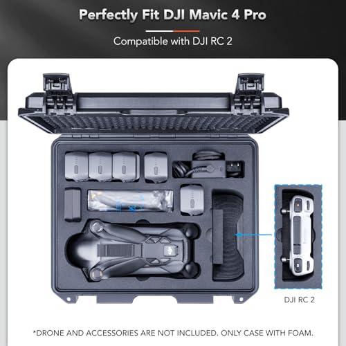 Lykus Titan M400 Hard Case for DJI Mavic 4 Pro and DJI RC Pro 2/RC2 - color: Black